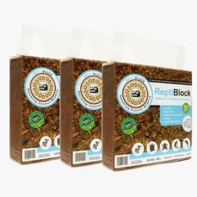 Reptiblock Hatchling bedding 2.5kg 3-Pack